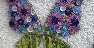 Purple Green butterfly